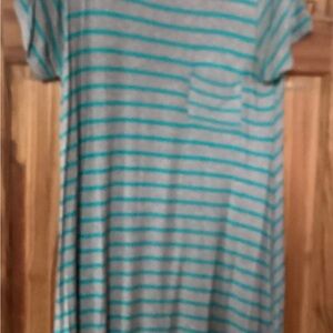 LuLaRoe Carly dress with fun stripes!
